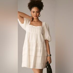 By Anthropologie | Square Neck Puff Sleeve Dress